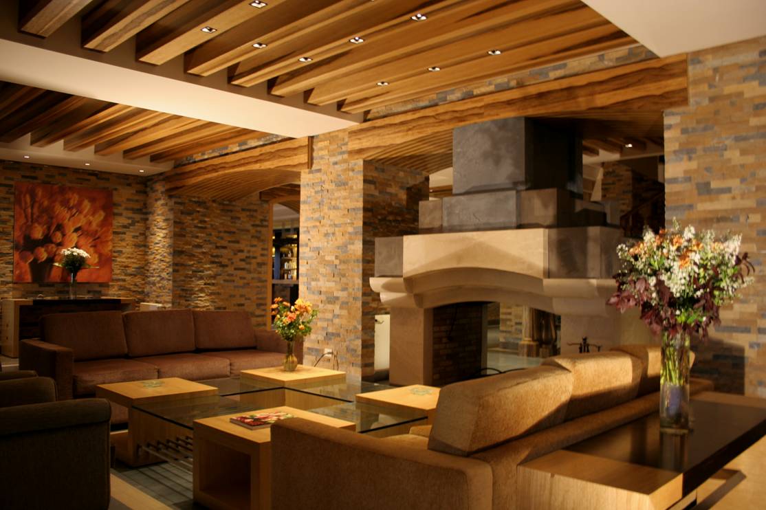 Fireplace lounge of Terre Brune Hotel, Lebanon